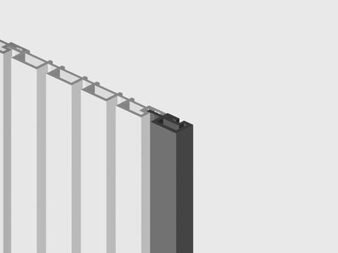 Slat Exterior WPC Panelling - End Strip