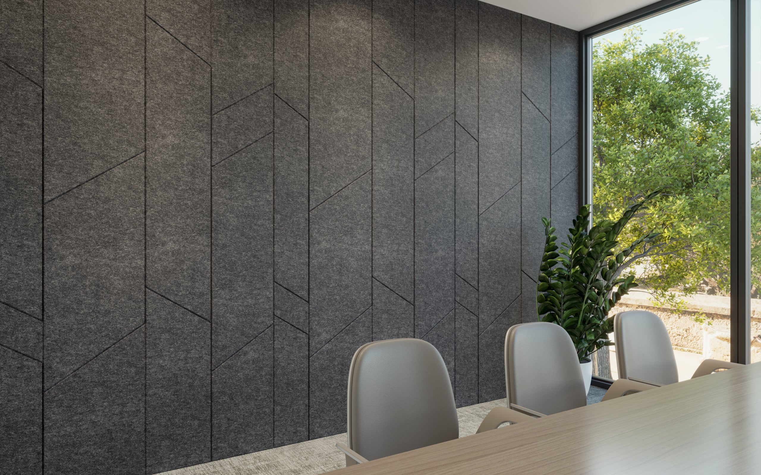 Acoustic Polyester Panel - Dark Grey - Profile Panels – Profile Panels
