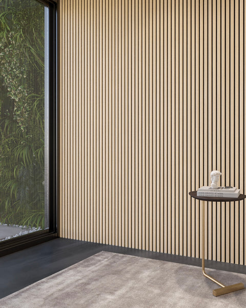 Washed Oak Panel - Profile Slat Acoustic Paneling - Profile Panels