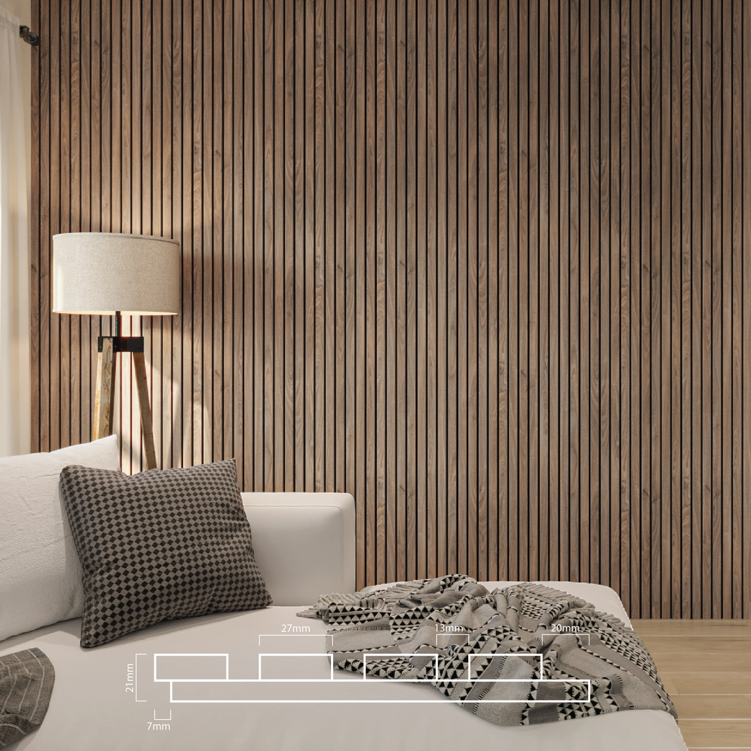 Natural Walnut Slat Acoustic Panel – Profile Panels – Profile Panels
