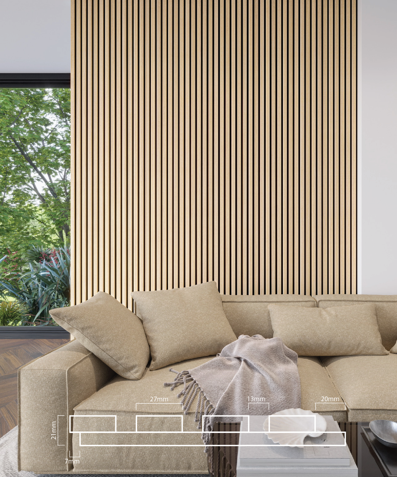 Wooden Slat Acoustic Wall and Ceiling Panelling – Profile Panels