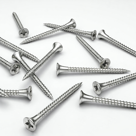 Slat Exterior WPC Panelling - Screws 100pc - Silver