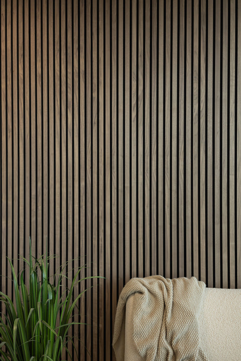 Slat Interior Premium Acoustic Panelling - Black Walnut